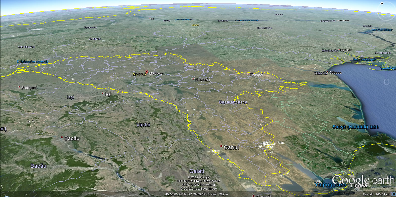 Moldova yeryuzu haritasi